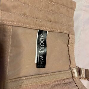 Adore Me | Intimates & Sleepwear | Adore Me Nude Satin With White Lace
